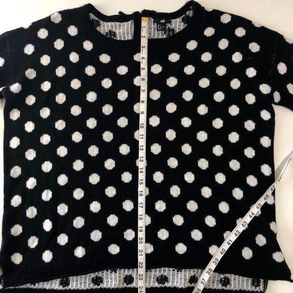 H&M oversized polka dot sweater size L - Picture 5 of 6